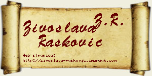 Živoslava Rašković vizit kartica